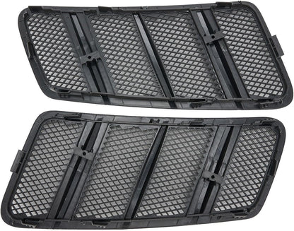 ya 4 8.14 2Pcs for Benz W166/ML/GL Class Black Plastic Hood Air Vent Grille Cover