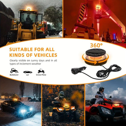 ya 7 8.24 baidi Car Automotive Amber Magnetic Flashing Strobe Emergency LED Warning