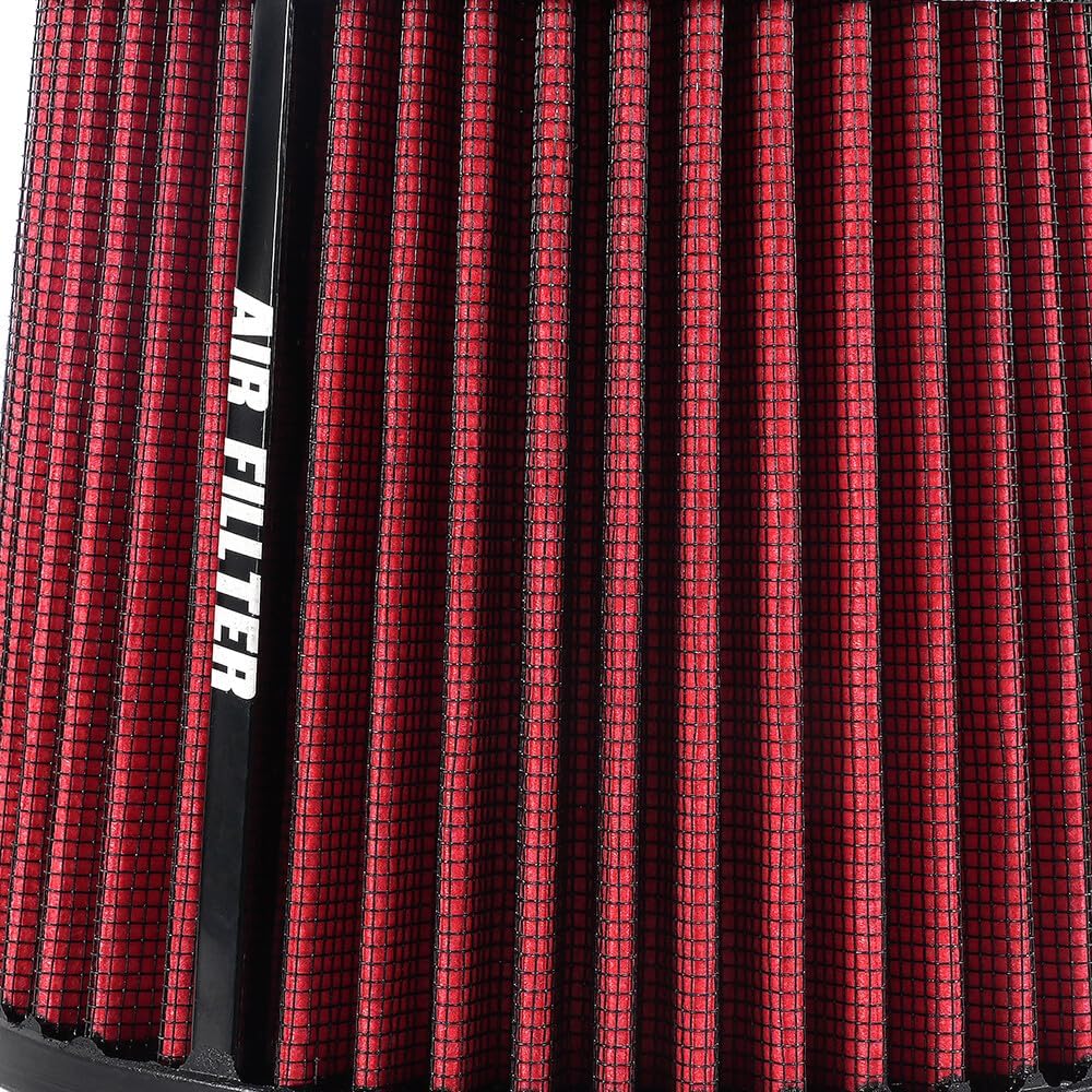 ya 13 9.15 baidi High Flow Inlet Cold Air Intake Cone Replacement Dry Air Filter RED 3 76mm