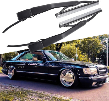 ya 23 10.7 baidi 2pcs Headlight Wiper RH+LH For Mercedes W126 A1268204544 A1268204644 New Parts