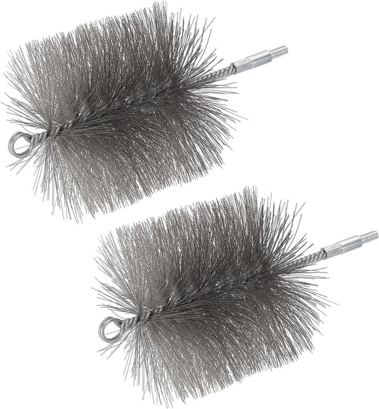 ya 26 10.21 baidi 4 Wire Chimney Cleaning Brush, 2 Pcs Stainless Steel Brush with 1/4 NPT Fitting