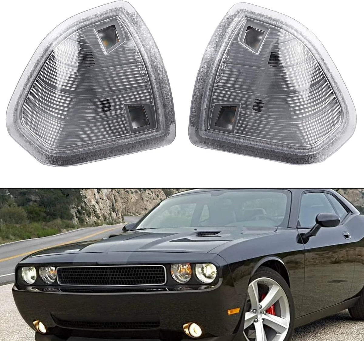 ya 13 9.15 baidi 2*Rearview Mirror Turn Signal Signal Lights For for Ram 1500 2500 3500 2009-2018