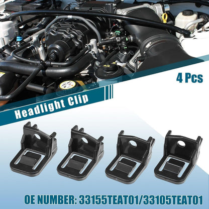 ya 4 8.24 baidi 33155TEAT01/ 33105TEAT01 2 Pairs of Front Left and Right Headlight Clips for Honda Civic 