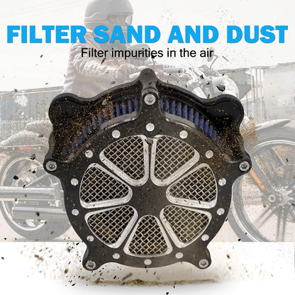 ya 5 8.10 CNC Air Cleaner Filter Blue Intake for Harley Softail Breakout Fat Boy 2000-2015