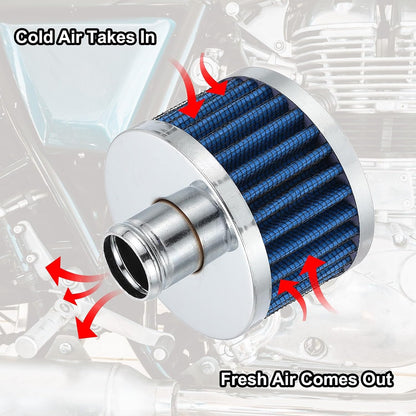 ya 5 8.10 22 mm Air Filter Motor Cone Cold Clean Air Intake Filter Blue