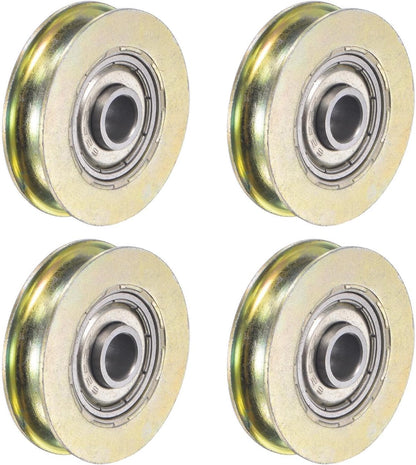 ya 26 10.21 baidi Sliding Door Roller U Groove 6.4mm Shaft Hole 32mm Diameter, ing Steel, 4pcs