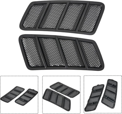 ya 4 8.14 2Pcs for Benz W166/ML/GL Class Black Plastic Hood Air Vent Grille Cover