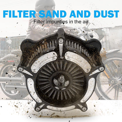 ya 8 8.24 baidi Turbine Spike Air Filter Cleaner for Harley Touring Electra Road Glide 2008-2016