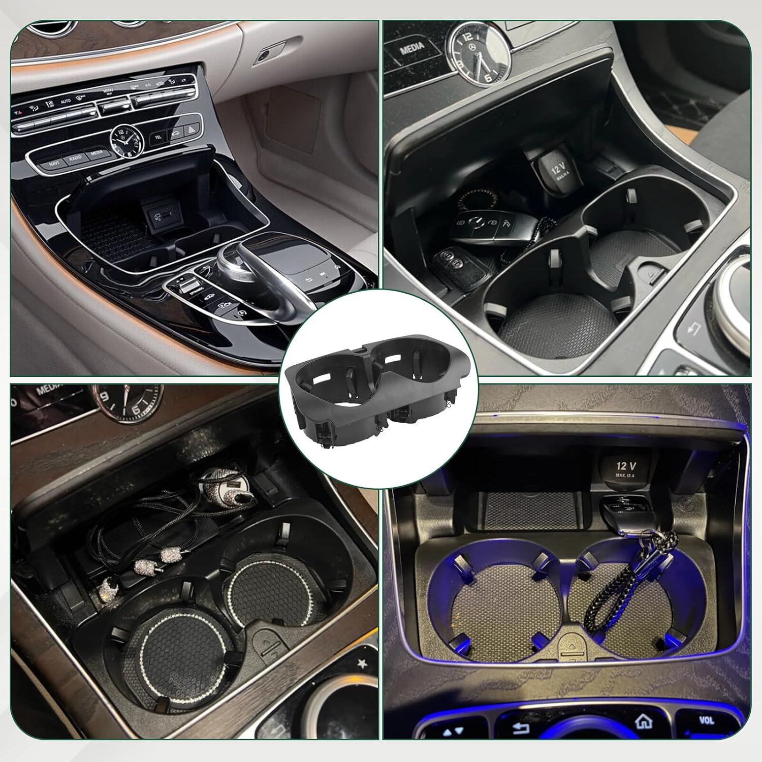 ya 6 8.24 baidi Cup Holder Cup Holder for Mercedes-benz W205/W213/W447 Black A2056800691