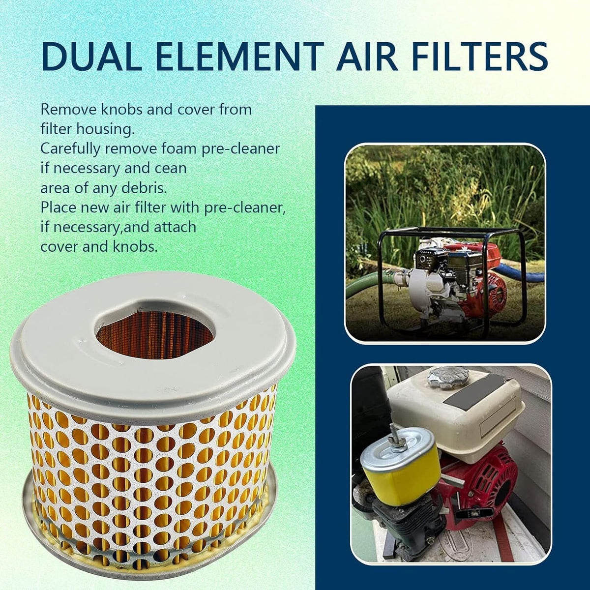 ya 23 10.7 baidi Air&Pre Filter for Honda GX240 GX270 8HP 9HP Engine#17210-ZE2-515 17210-ZE2-821
