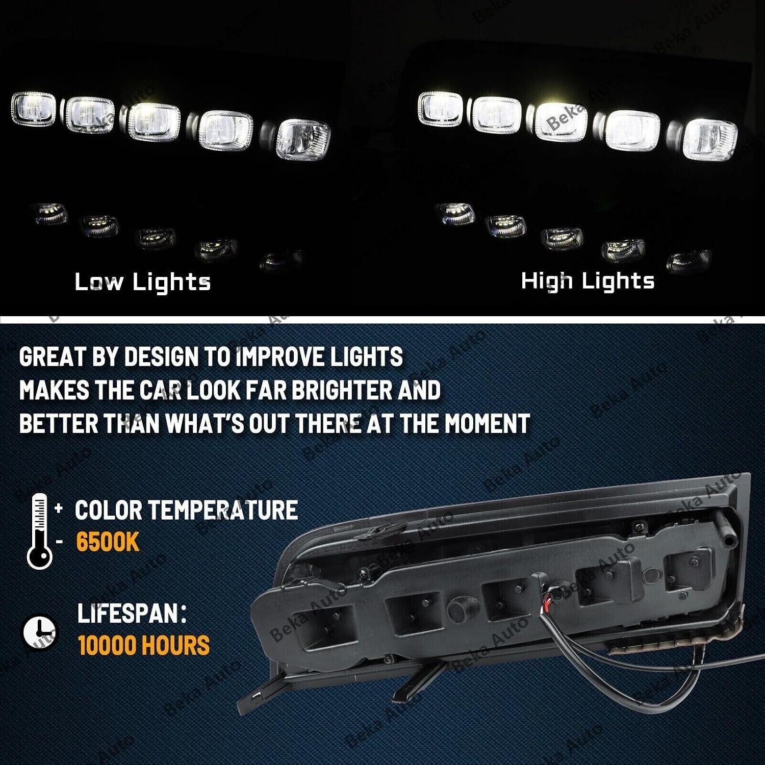 ya 2 8.15 A pair of front bumper fog lights LED DRL suitable for Toyota 4Runner 2010-2013