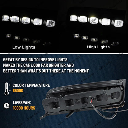 ya 2 8.15 A pair of front bumper fog lights LED DRL suitable for Toyota 4Runner 2010-2013