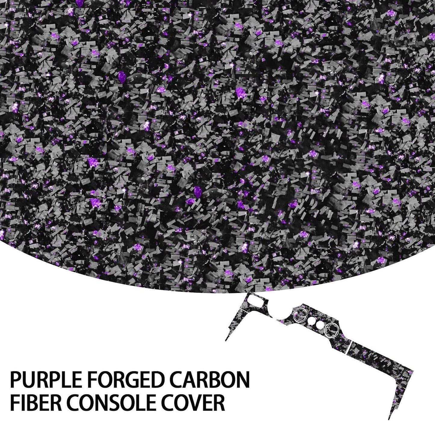 ya 4 8.24 baidi for Ford for Mustang GT 15-22 11x Purple Forged Carbon Fiber Console Dashboard Cover