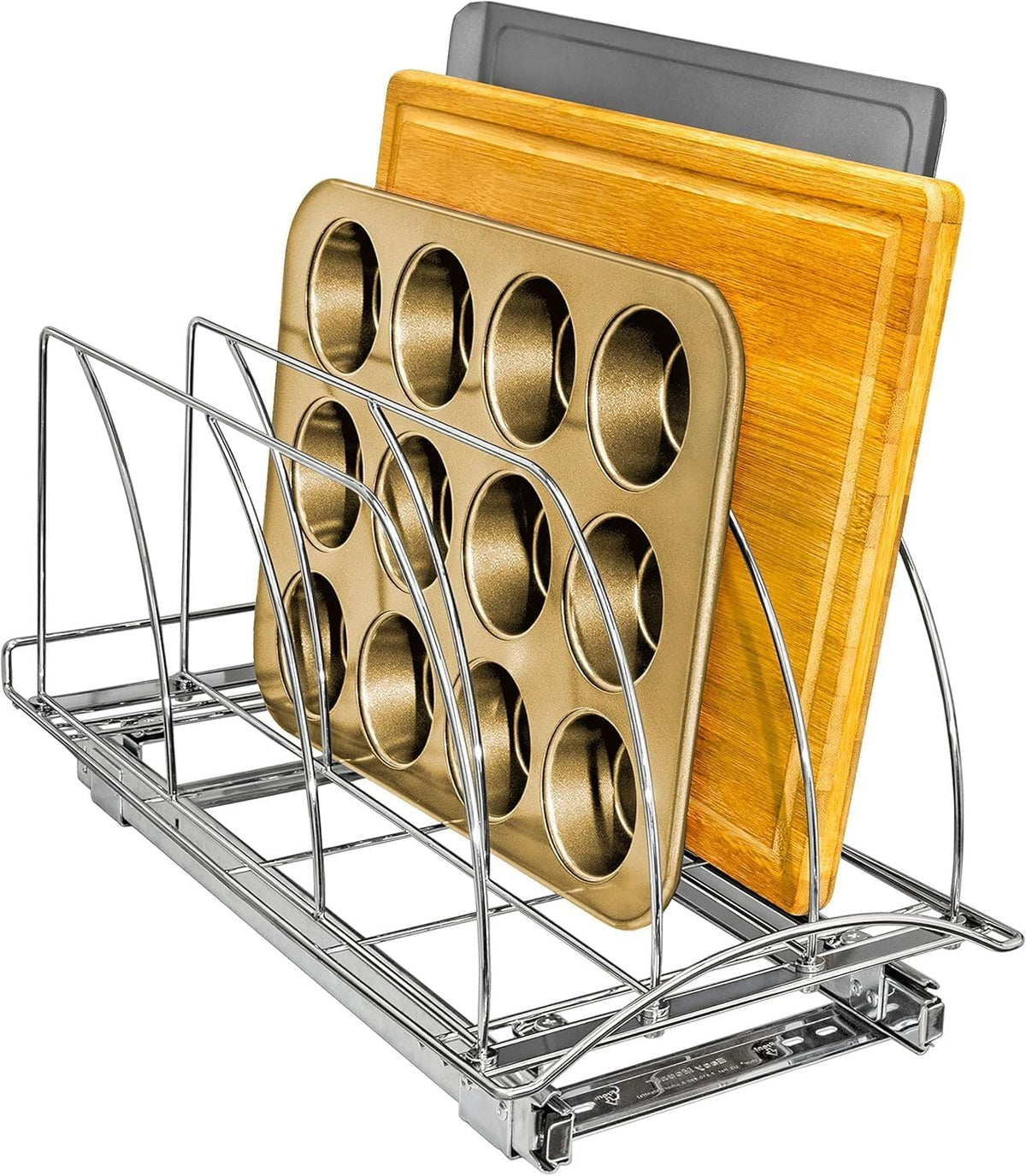 ya 26 10.21 baidi Pull Out Cutting Board and Baking Pan Organizer Cabinet Stora Organizer-2