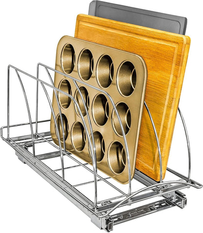 ya 26 10.21 baidi Pull Out Cutting Board and Baking Pan Organizer Cabinet Stora Organizer-2