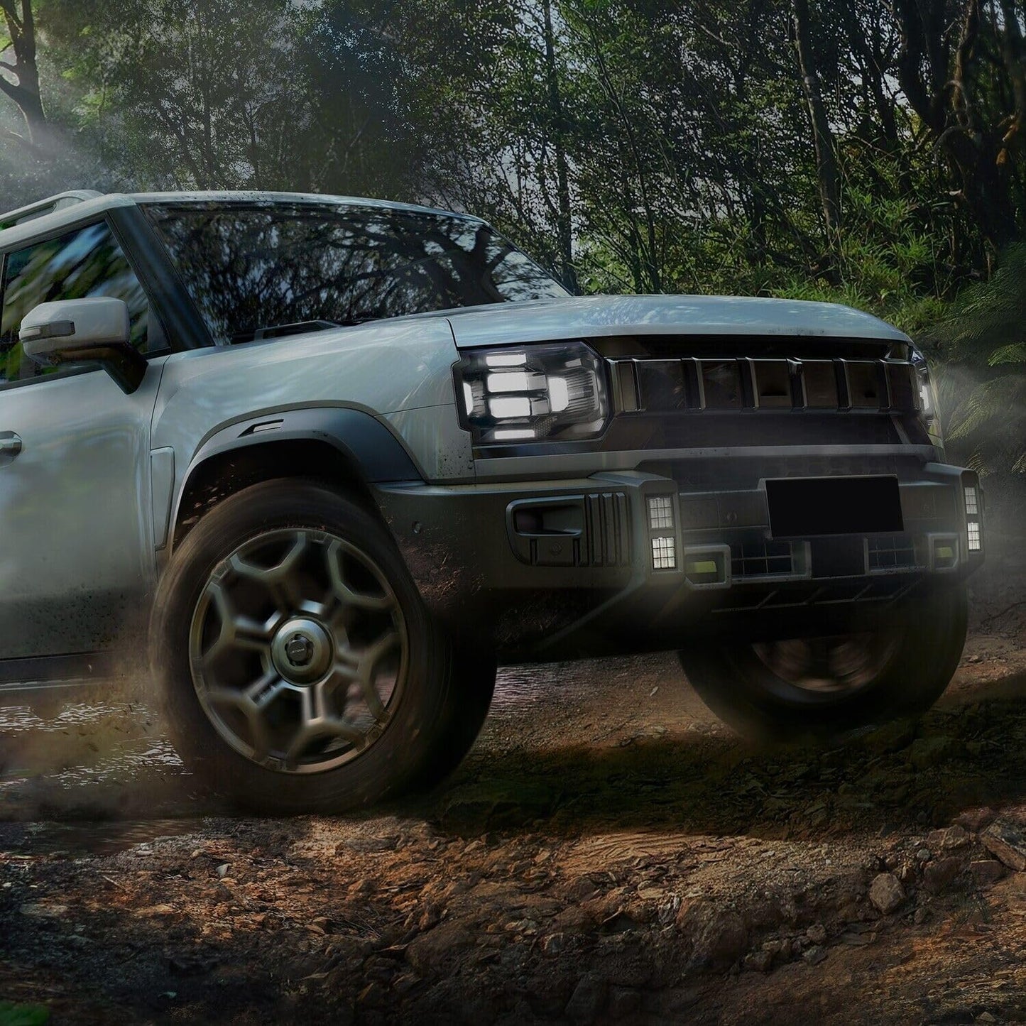 ya 4 8.8 For Jetour Traveller T2 2023-2024 DRL Daytime Running Light LED Fog Light 