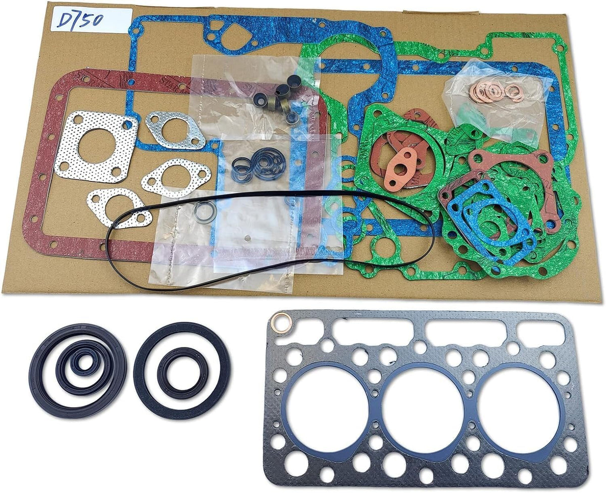 ya 27 10.13 baidi D750 Cylinder Head Full Gasket Set Fits B5200 B7100 Tractor 220 320 Excavator