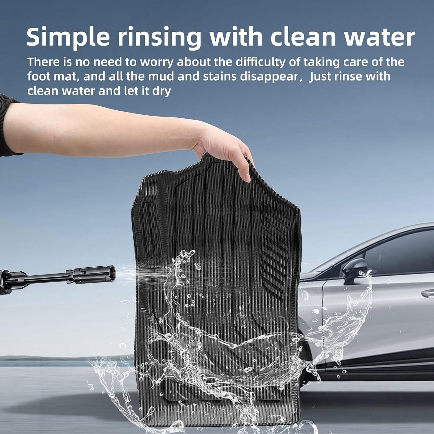 ya 7 8.24 baidi for Ford Ranger 2023 2024 3D TPE Car Floor Mat Waterproof Carpets Right Rudder