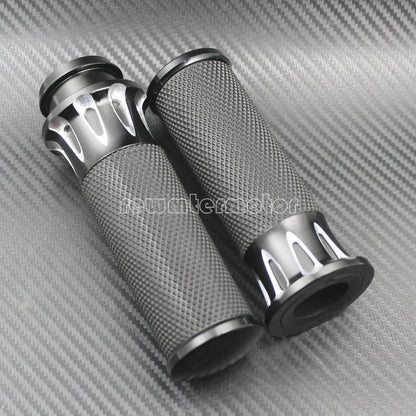 ya 11 9.14 baidi1'' 25mm Black Handle Bar Hand Grips Fit for Harley Touring Softail Dyna CVO