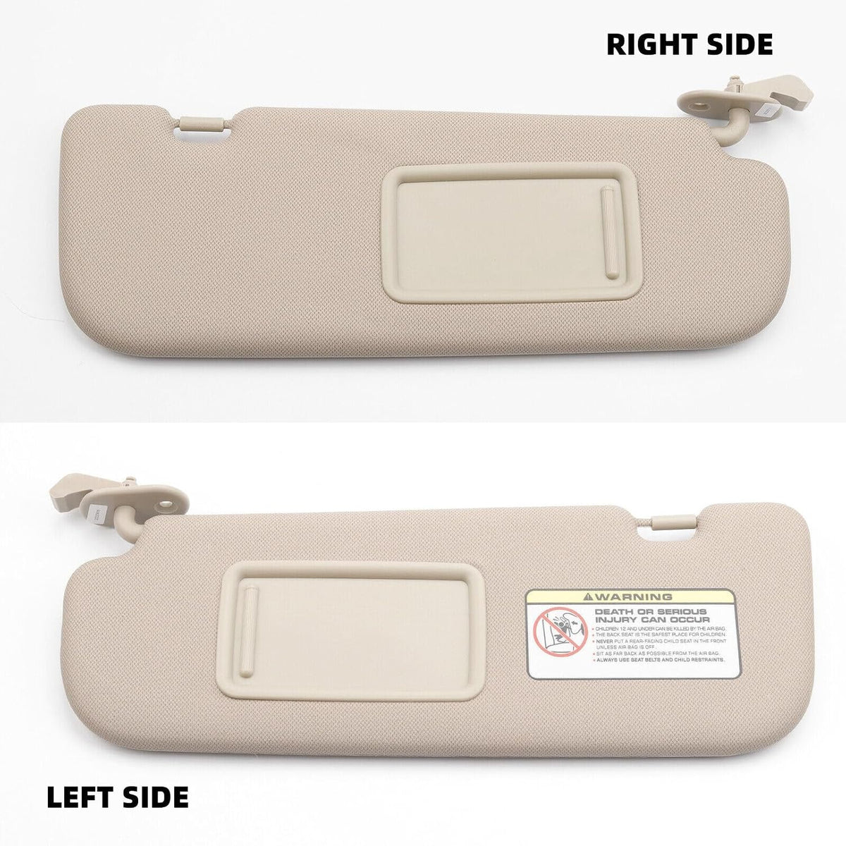 ya 11 9.14 baidiTwo-Pack of Beige Left and Right Sun Visors Suitable for Hyundai for Elantra 2012 GL 2.0L 852203X000TX-