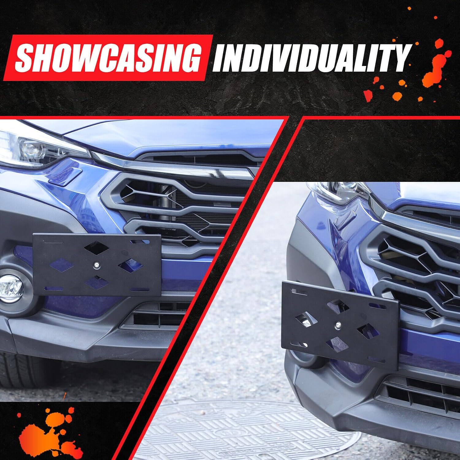 ya 6 8.24 baidi Front bumper towing hook license plate mounting bracket suitable for Subaru Crosstrek 2022-24