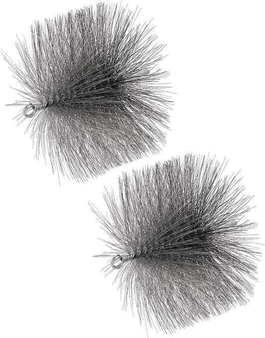 ya 26 10.21 baidi 7 Wire Chimney Cleaning Brush, 2 Pcs Steel Round Brush with 1/4 NPT Fitting-2