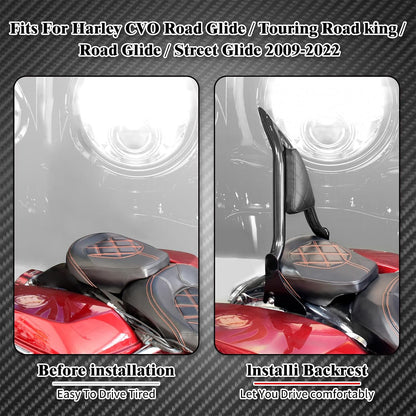 ya 6 8.24 baidi 16'' Detachable Rear Passenger Backrest Sissy Bar w/diamond pad Fit for Harley