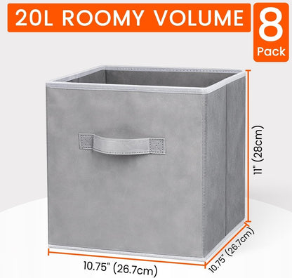 ya 26 10.21 baidi Stora Cube - 11-inch Heavy Duty Fabric Stora Box, Cube Foldable Stora Box -