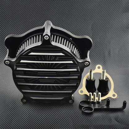 ya 5 8.10 Chrome Stripe Air Cleaner Gray Air Filter Fit for Harley Softail 2018 Touring