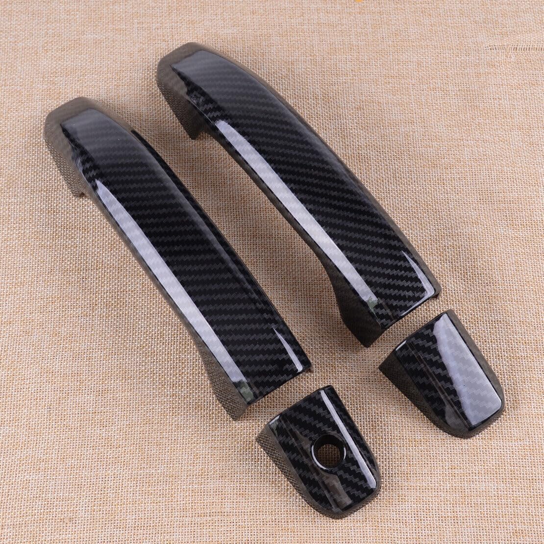 ya 2 8.15 Carbon Fiber Style Door Handle Trim Cover Trim Fits for Chevrolet Silverado @