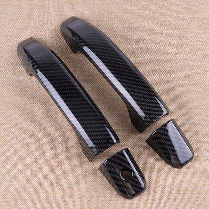 ya 2 8.15 Carbon Fiber Style Door Handle Trim Cover Trim Fits for Chevrolet Silverado @