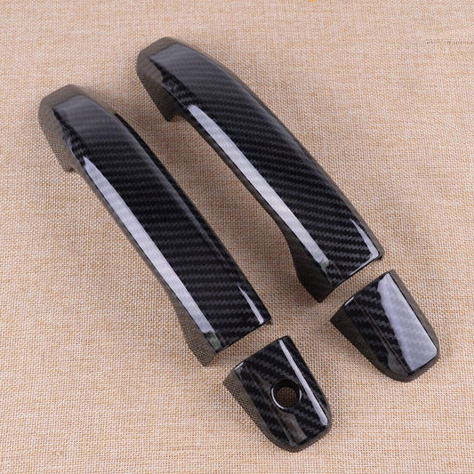 ya 2 8.15 Carbon Fiber Style Door Handle Trim Cover Trim Fits for Chevrolet Silverado @