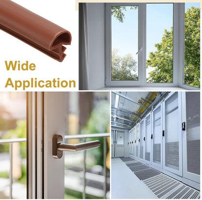 ya 26 10.21 baidi Window Weather Stripping Door Seal, 5/16 Wide Kerf Mount,5m, Brown