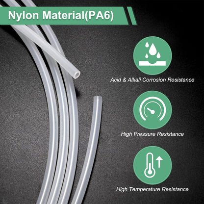 ya 14 9.20 baidi 5 m Nylon Hose Tube, 2x4mm(IDxOD) PA6 Pneumatic Air Tubing Translucent-1