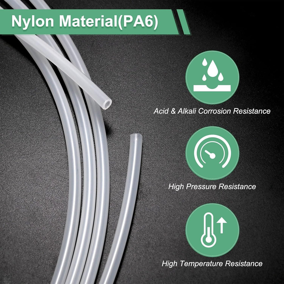 ya 14 9.20 baidi 5 m Nylon Hose Tube, 2x m(IDxOD) PA6 Pneumatic Air Tubing Translucent-1