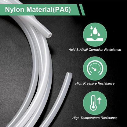 ya 14 9.20 baidi 3 m Nylon Hose Tube, 4x6mm(IDxOD) PA6 Pneumatic Air Tubing Translucent-1