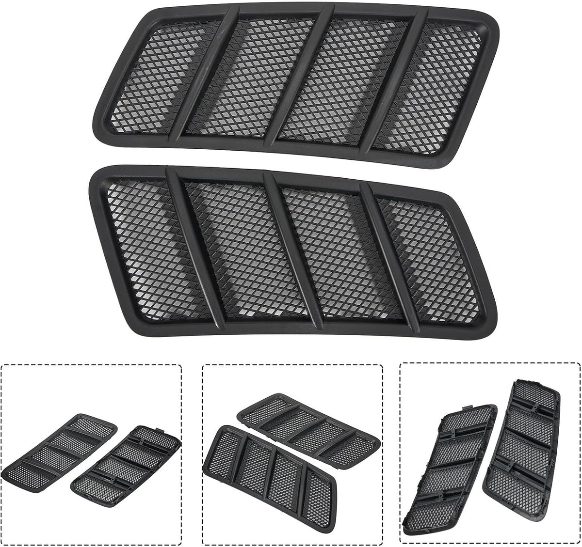 ya 4 8.14 2Pcs Side Hood Air Vent Grille Cover for Mercedes for Benz W166 ML GL Class