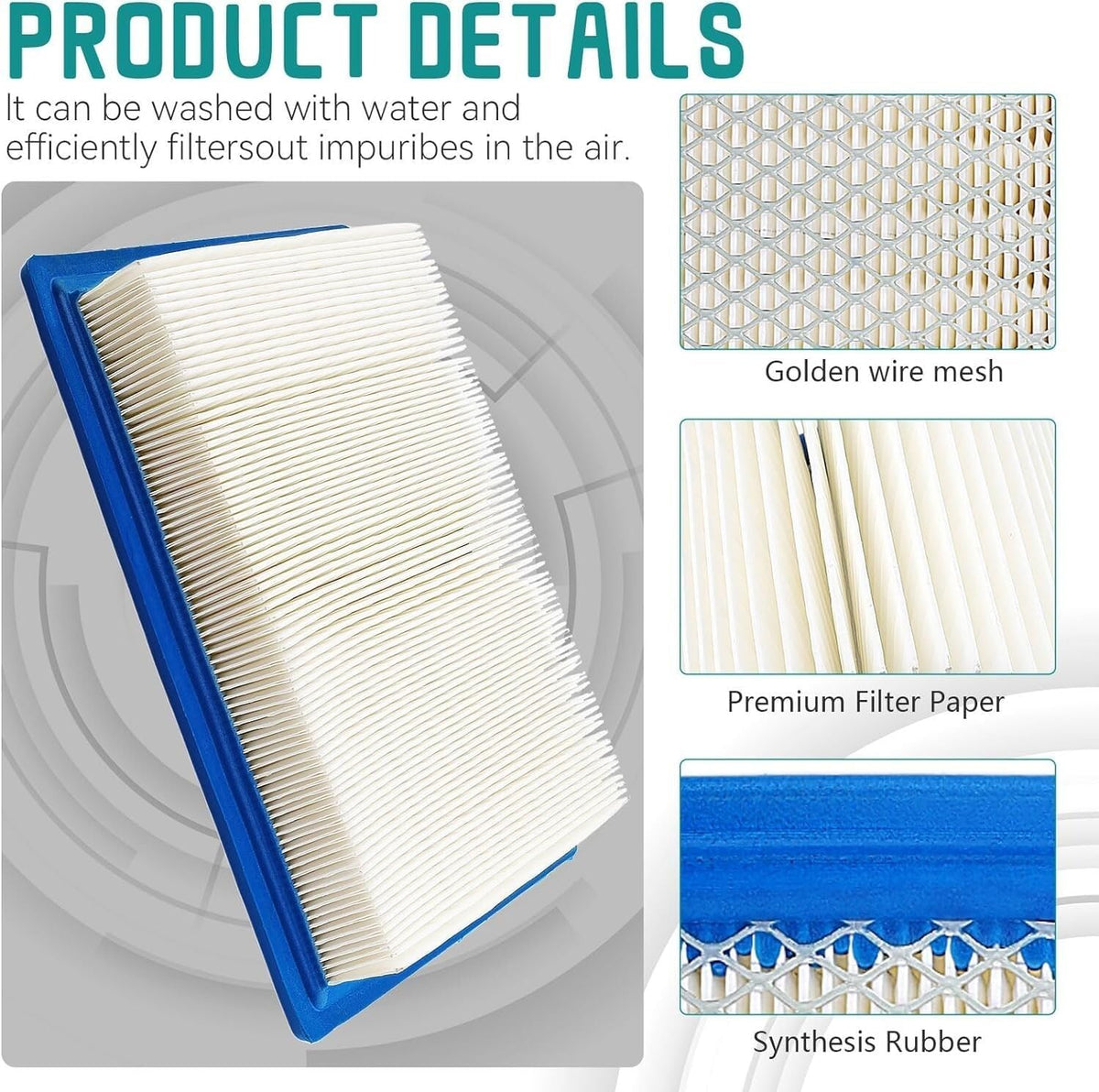 ya 23 10.7 baidi Air Filter for Polaris Ranger 570 900 1000 Crew, Ranger Crew XP 1000# 7081706