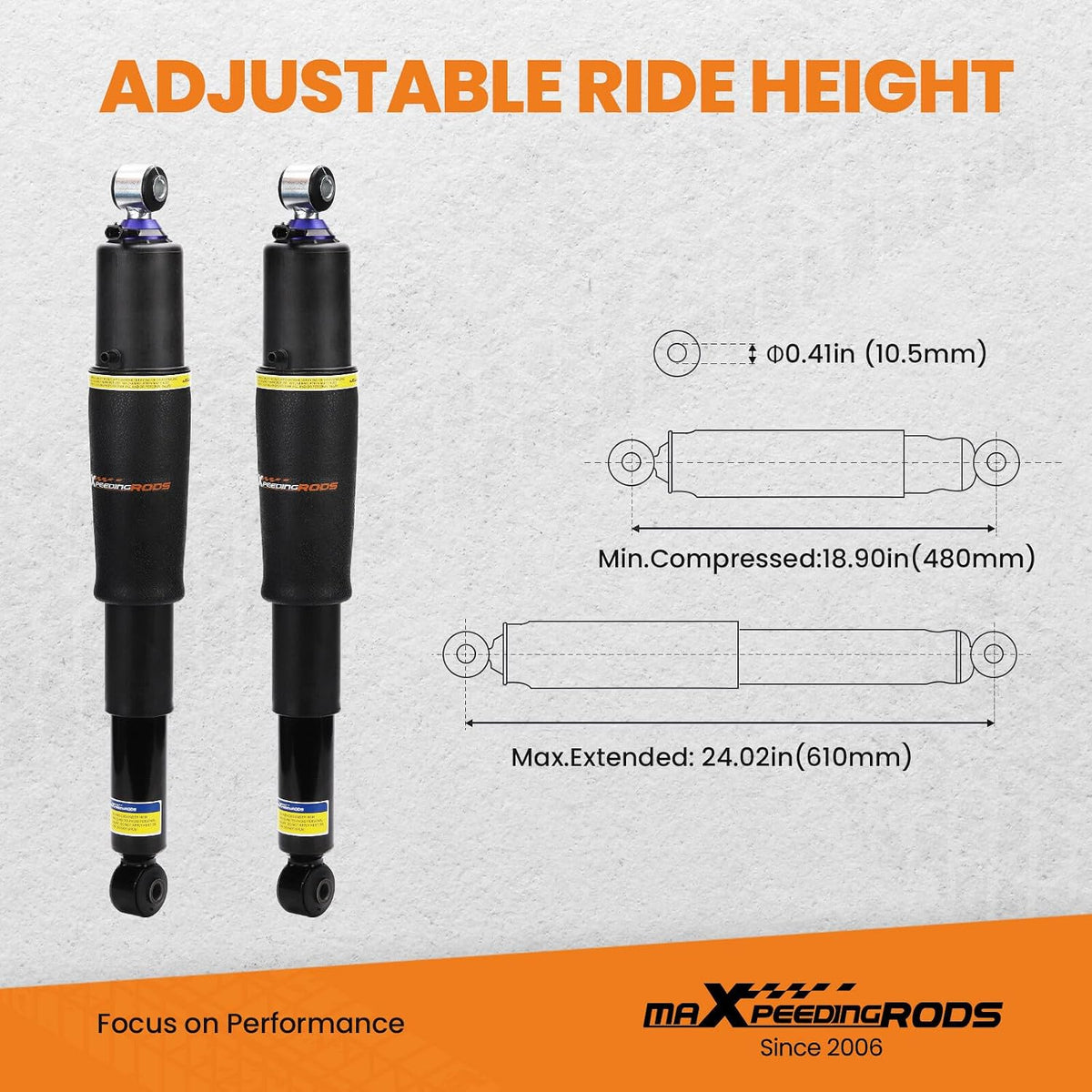 ya 10 9.16 baidi Rear Air Suspension Shock Pair for Chevy for GMC for Cadillac 25979391