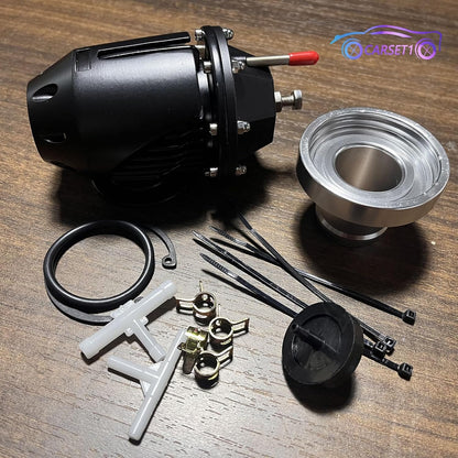 ya 4 8.24 baidi For HKS 2 SQV2 SSQV Aluminum Turbo Blow Off Valve w/Direct Fit Adapter Black