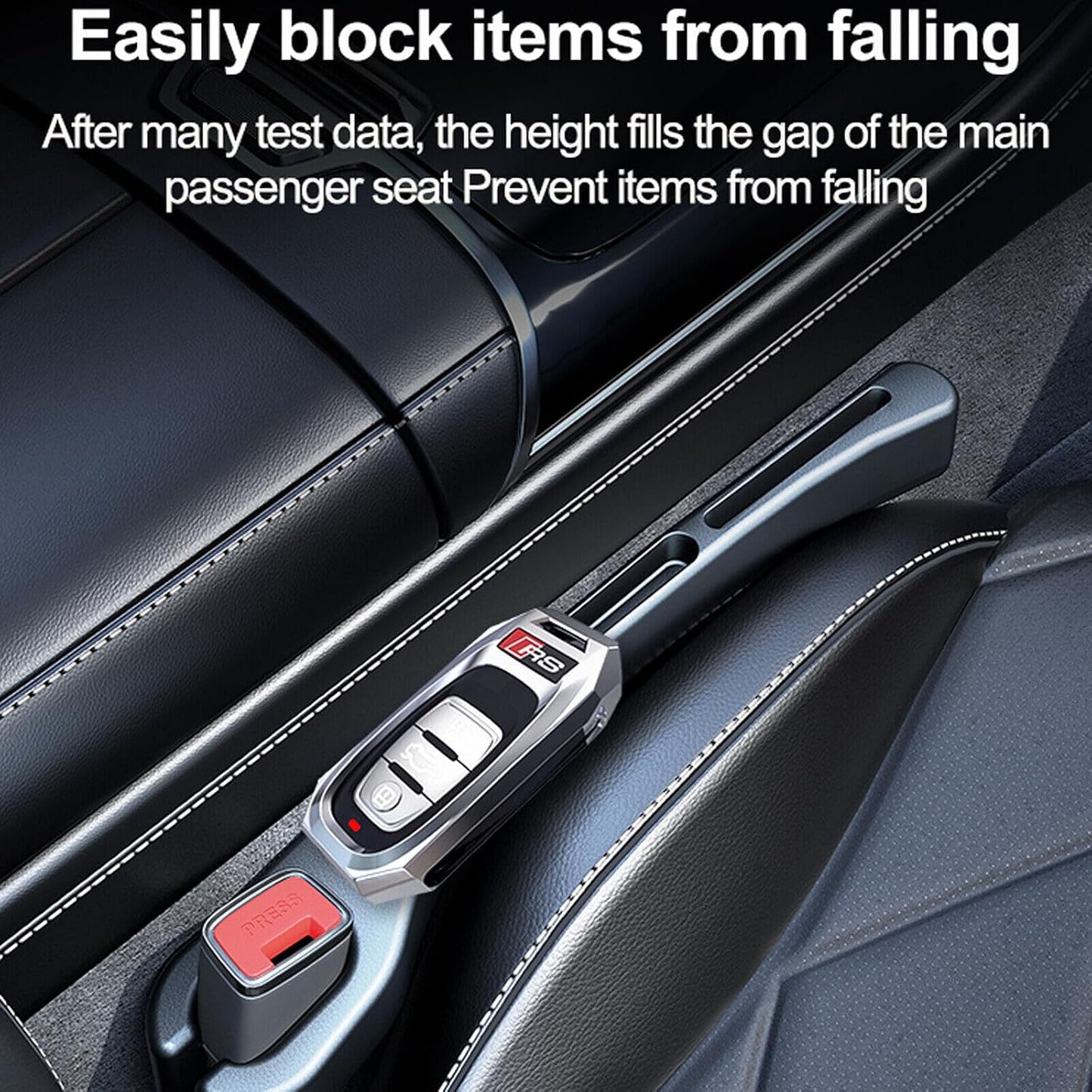 ya 6 8.24 baidi 2Pcs Car for SEAT Gap Filler Side Seam Plug StripLeak-Proof Filling for SEAT Gap Brown