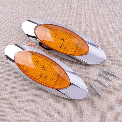 ya 4 8.14 4pcs Amber LED Clearance Marker Lights for Car Truck Trailer RV Boat Pickup 
