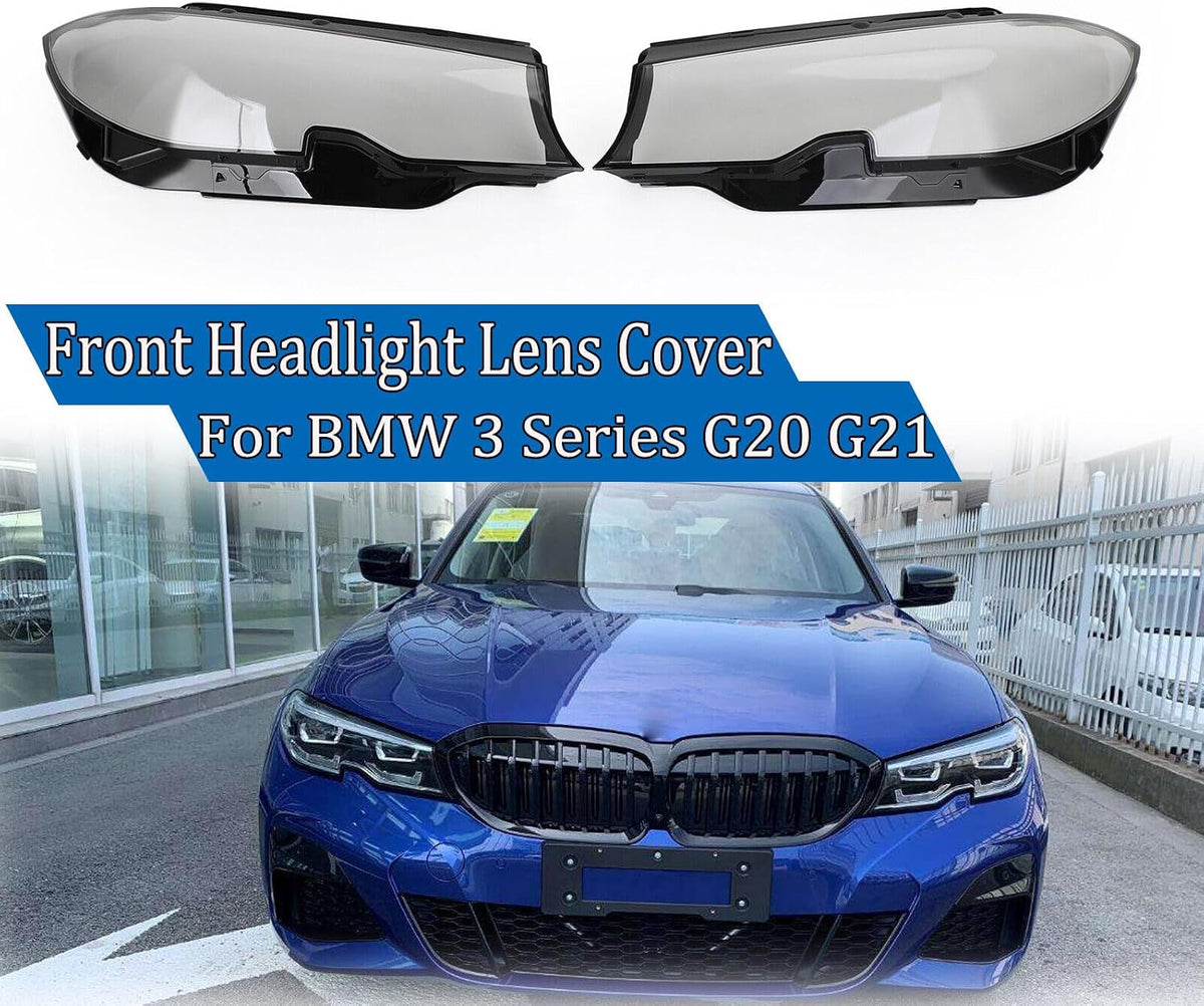 ya 4 8.10 for BMW 3 SERIES G20 G21 Left Right Front Headlight Headlamp Lens Cover
