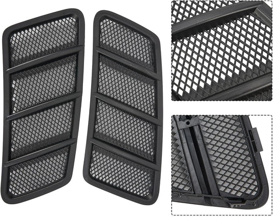 ya 4 8.14 2Pcs for Benz W166/ML/GL Class Black Plastic Hood Air Vent Grille Cover