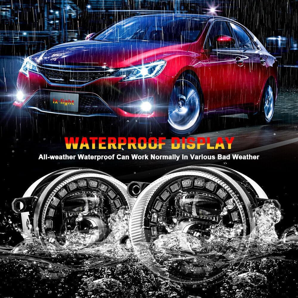 ya 2 8.15 Suitable for Toyota Tacoma 4Runner Tundra RAV4 2012-2021 Halo LED fog lights driving lights