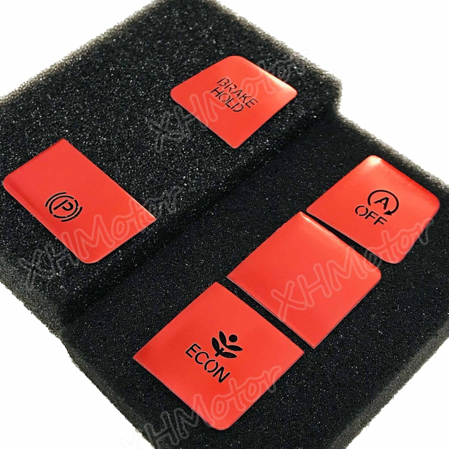ya 8 8.24 baidi 5Pcs RED Aluminum Gear Shift Panel Button Switch Cover for Honda for Civic 2016-2021