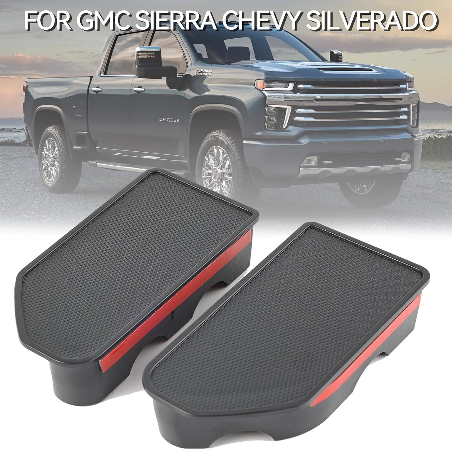 ya 5 8.10 Stake Pocket Covers Plugs for Chevrolet for Silverado for GMC for Sierra Truck-Bed Rail Hole