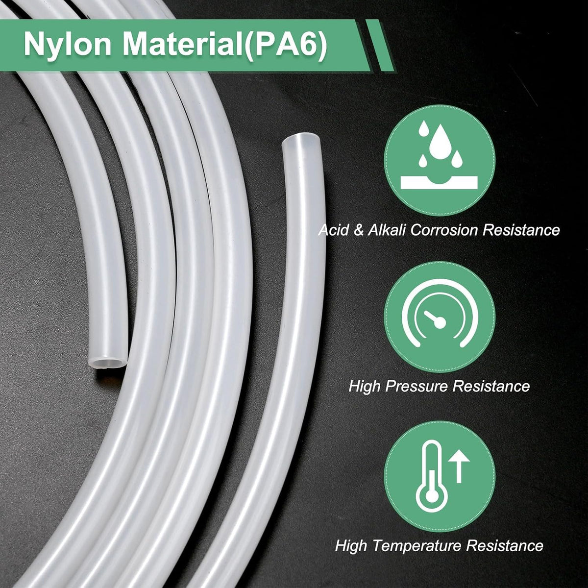 ya 14 9.20 baidi 3 m Nylon Hose Tube, 5x8mm(IDxOD) PA6 Pneumatic Air Tubing Translucent-1