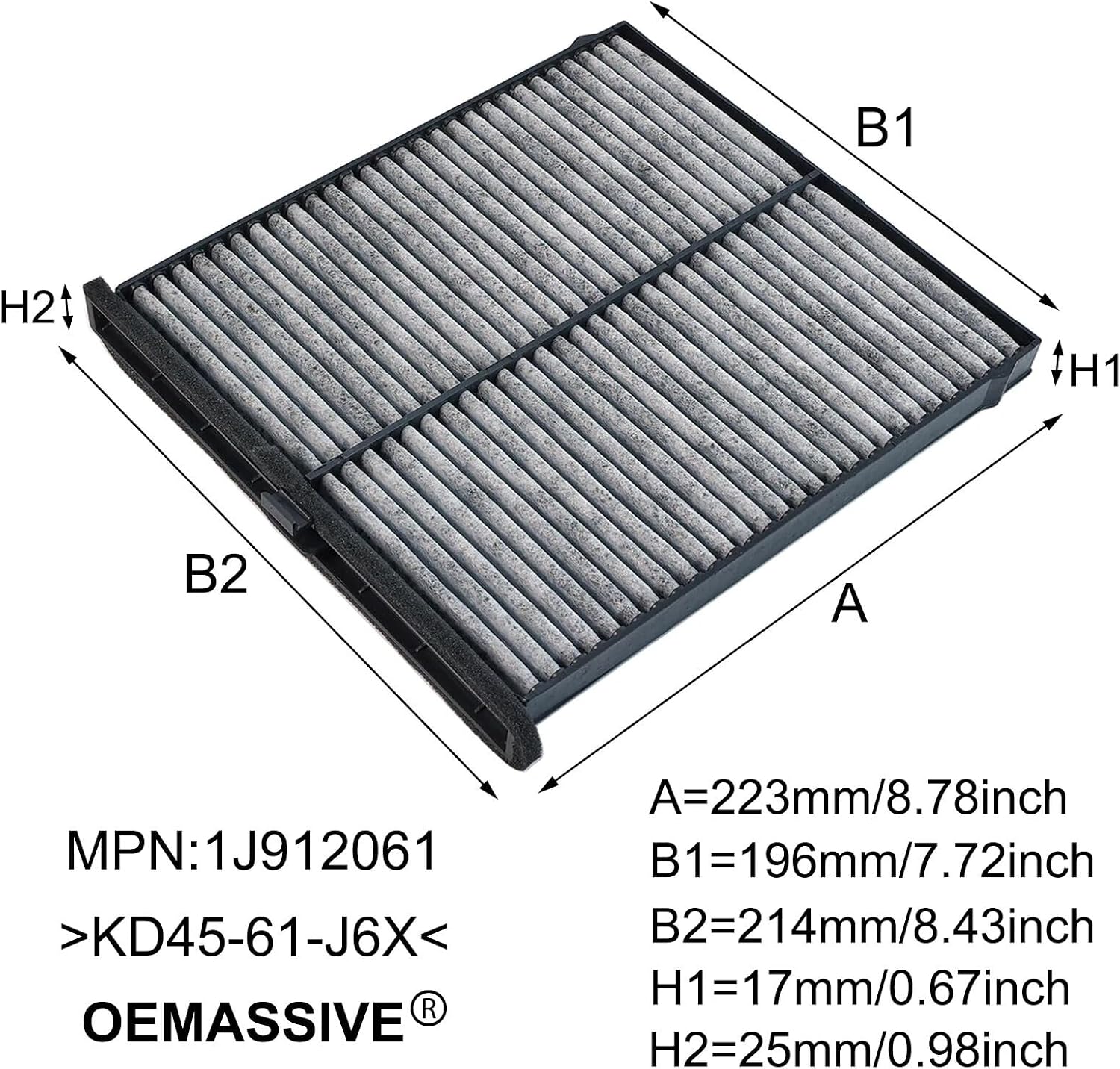 ya 5 8.24 baidi Car Pollen Cabin Air Filter KD45-61-J6X for Mazda 3 BM BN 6 GJ GL CX-5 CX5 KE KF