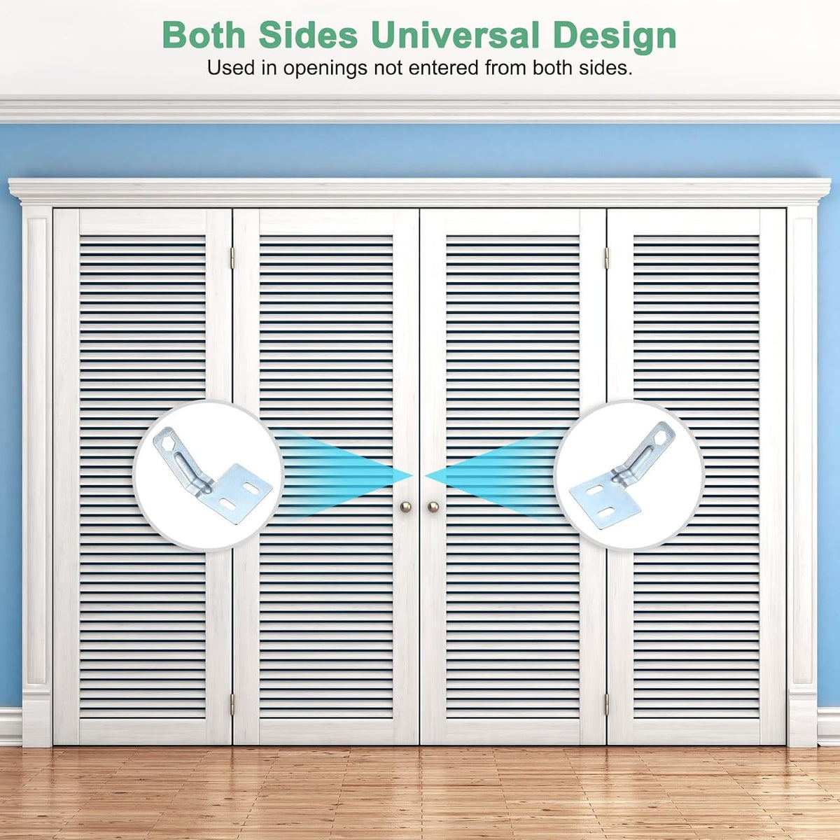 ya 26 10.21 baidi 4-Pack Folding Door Surface Aligner, Stainless Steel Folding Door Hardware